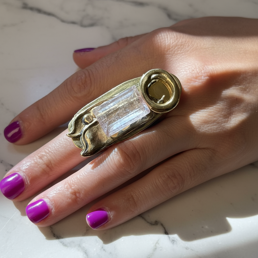 "Kinetic Plate" Ring