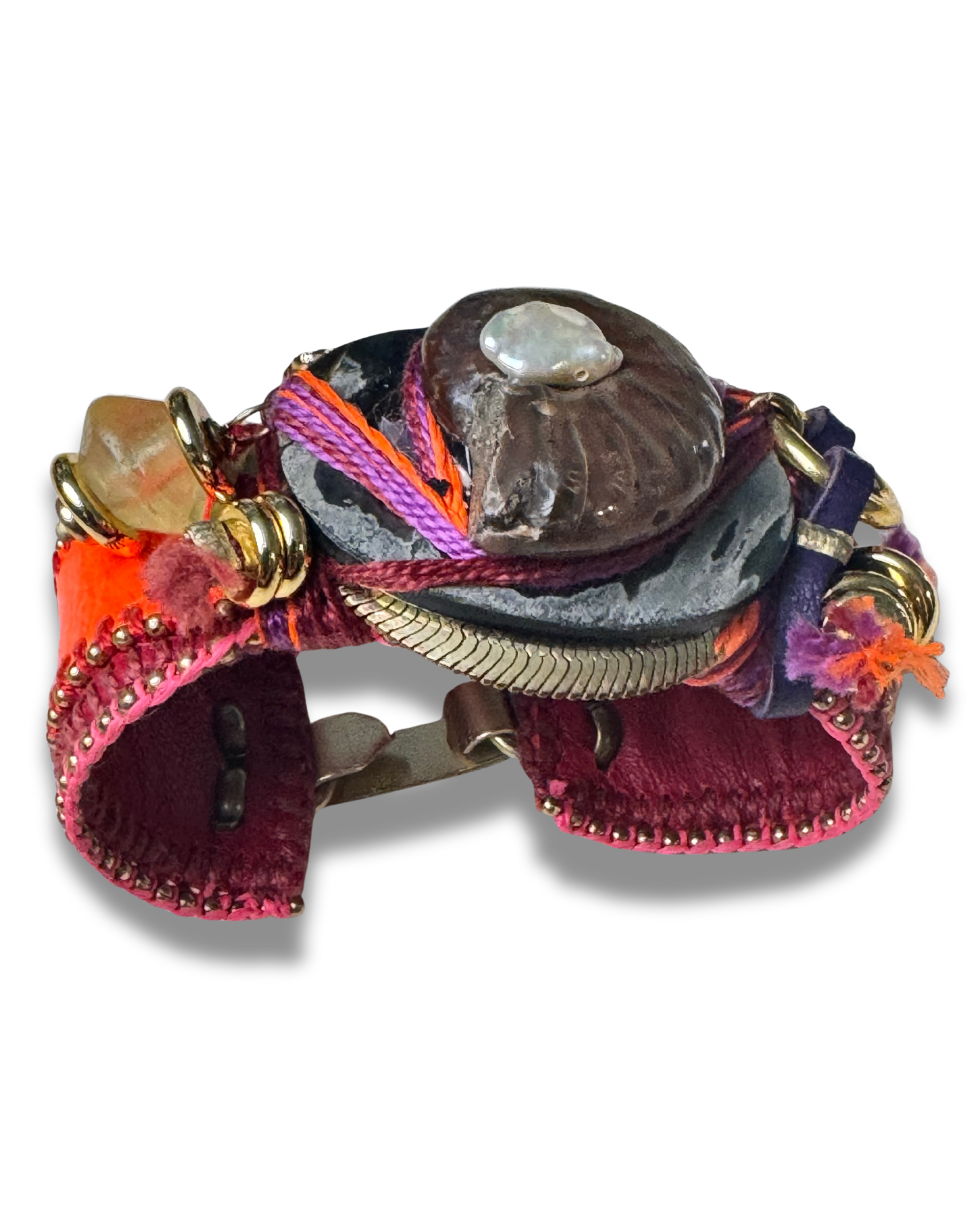 Artéfact Band – Orange & Pink Italian Leather