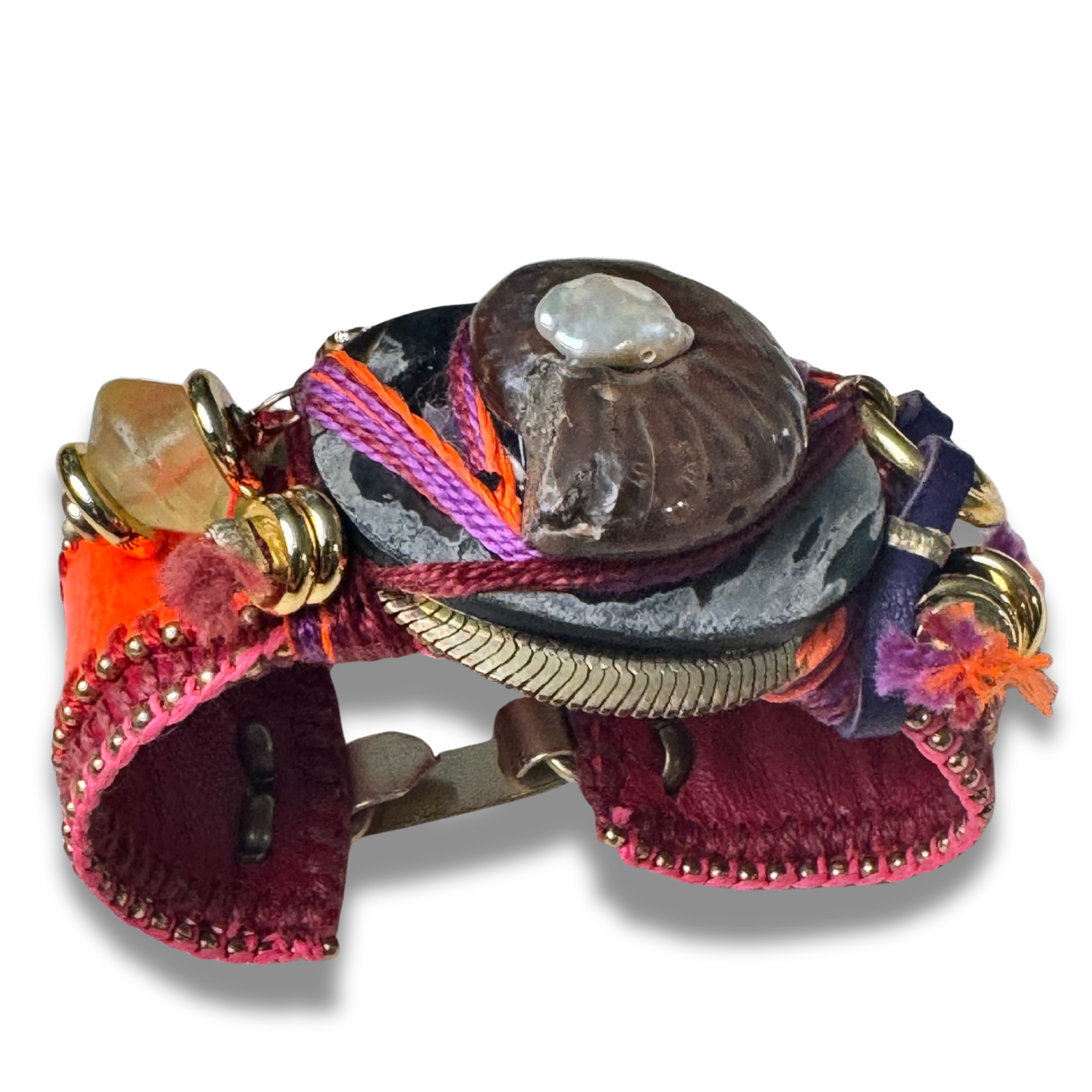 Artéfact Band – Orange & Pink Italian Leather