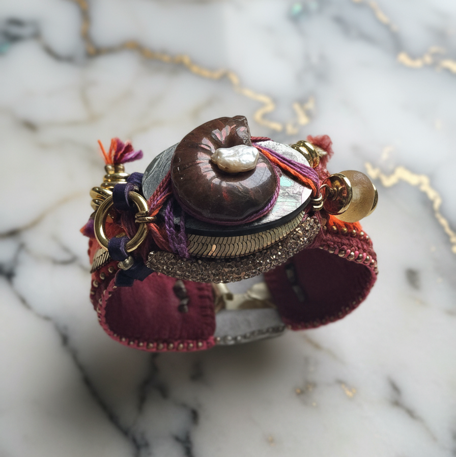 Artéfact Band – Orange & Pink Italian Leather