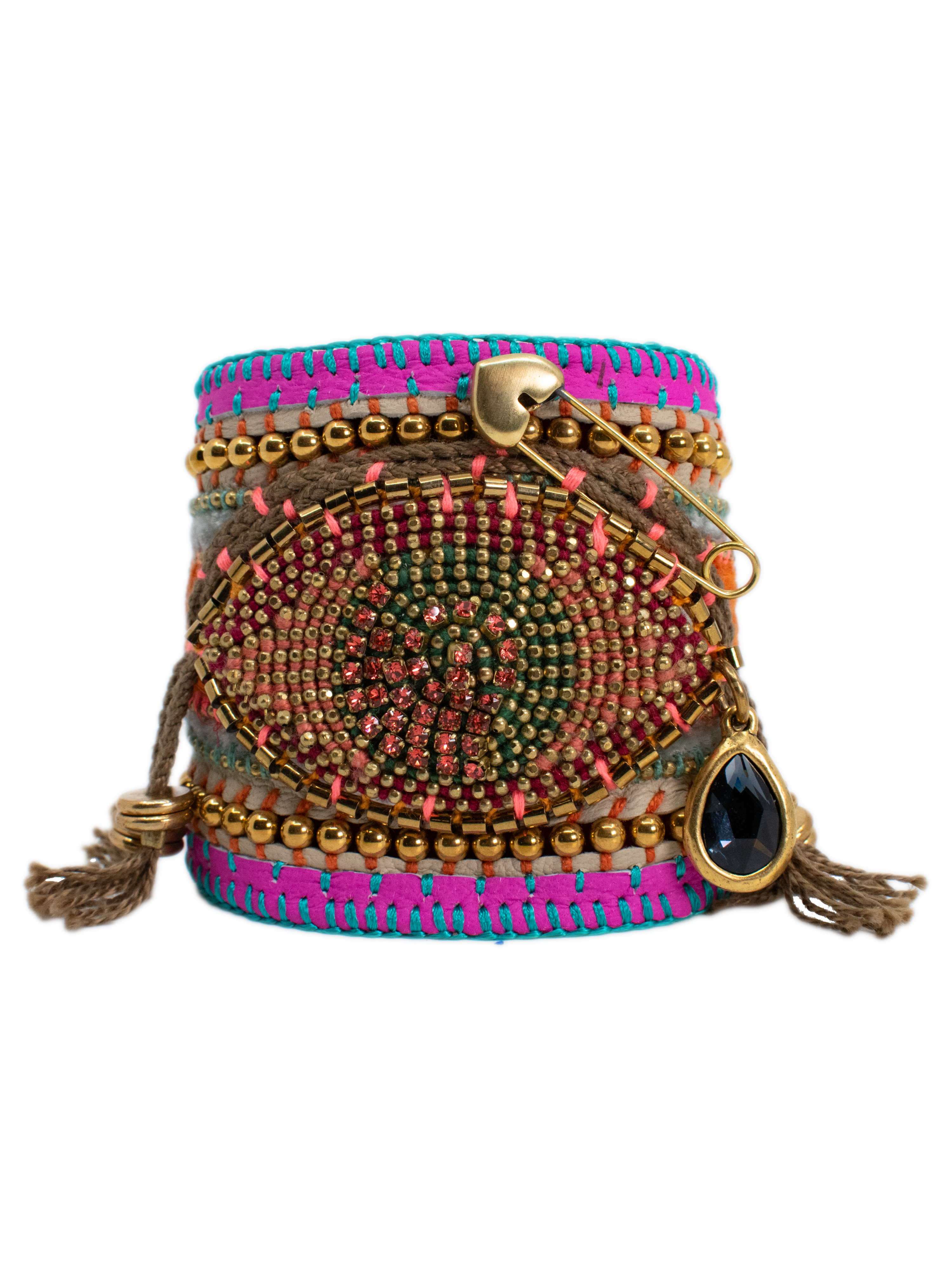 Leather Bracelet with Cosmic Eye