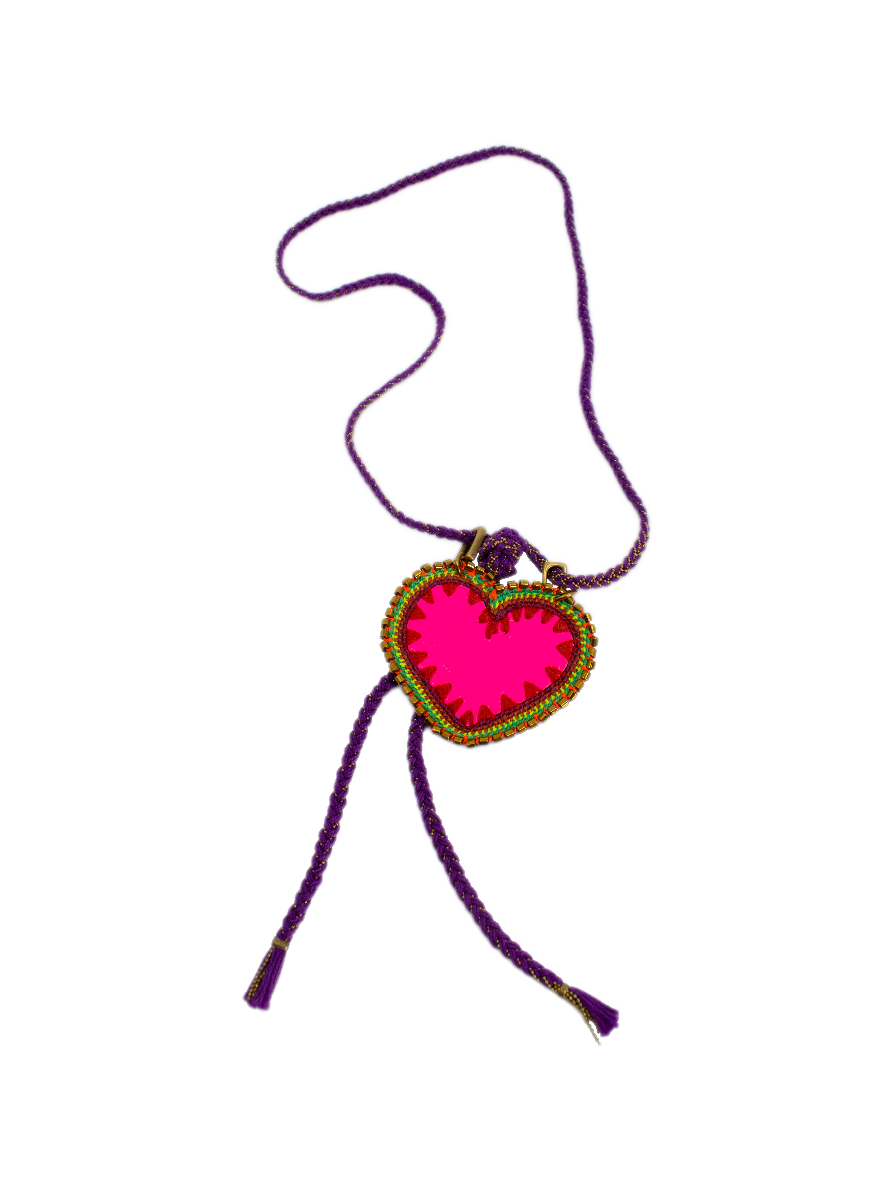 Lariat Necklace with a Hart