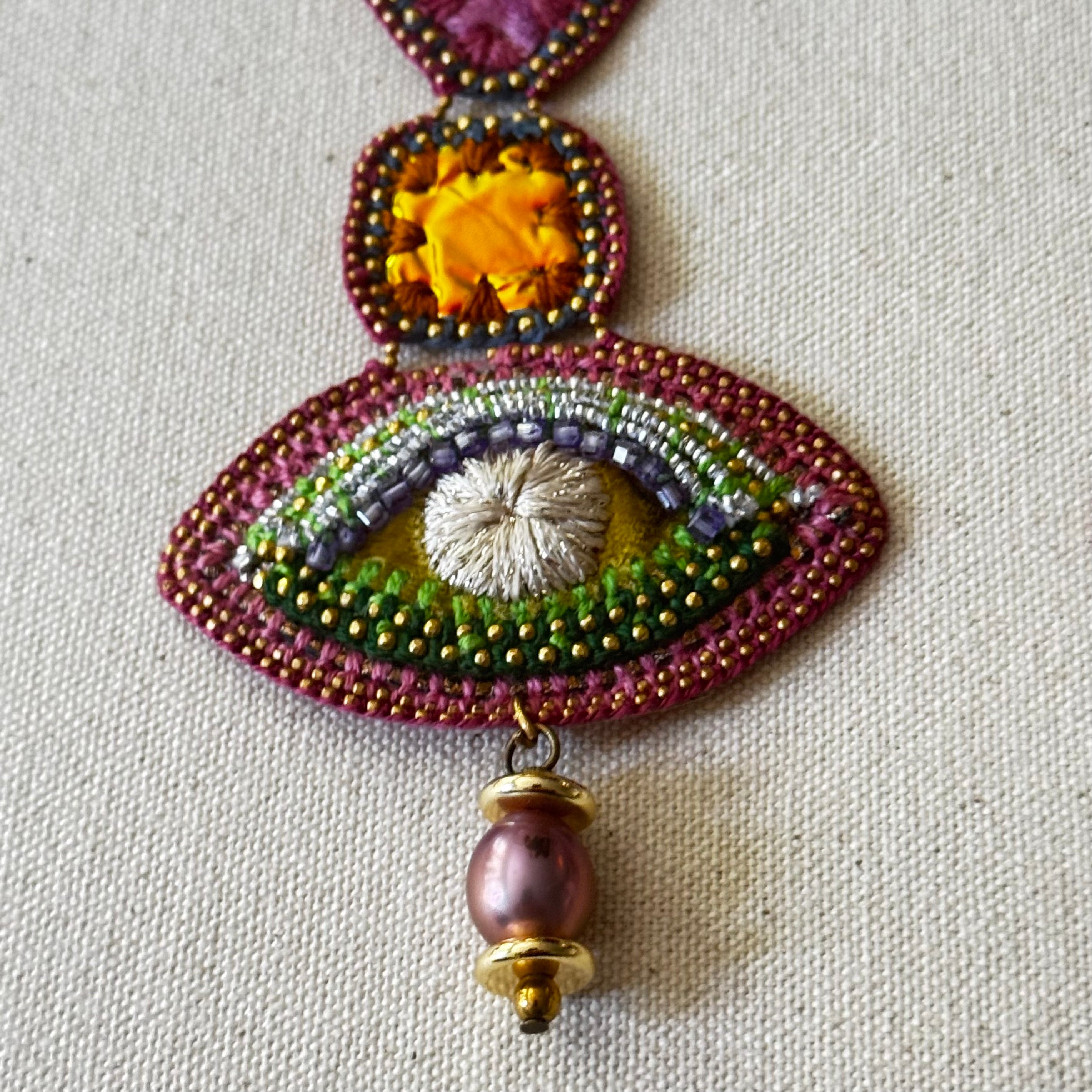 The Sovereign Oracle Earrings — Heart, Eye & Pearl Drop