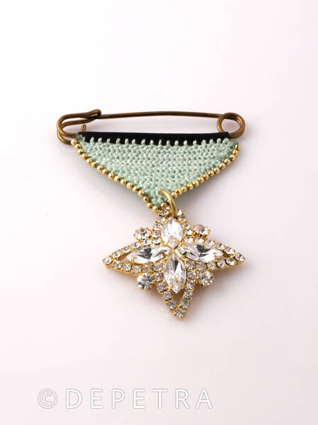 Vintage Swarovski Star Triangular Pin