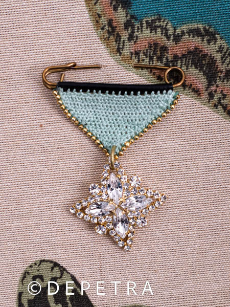 Vintage Swarovski Star Triangular Pin