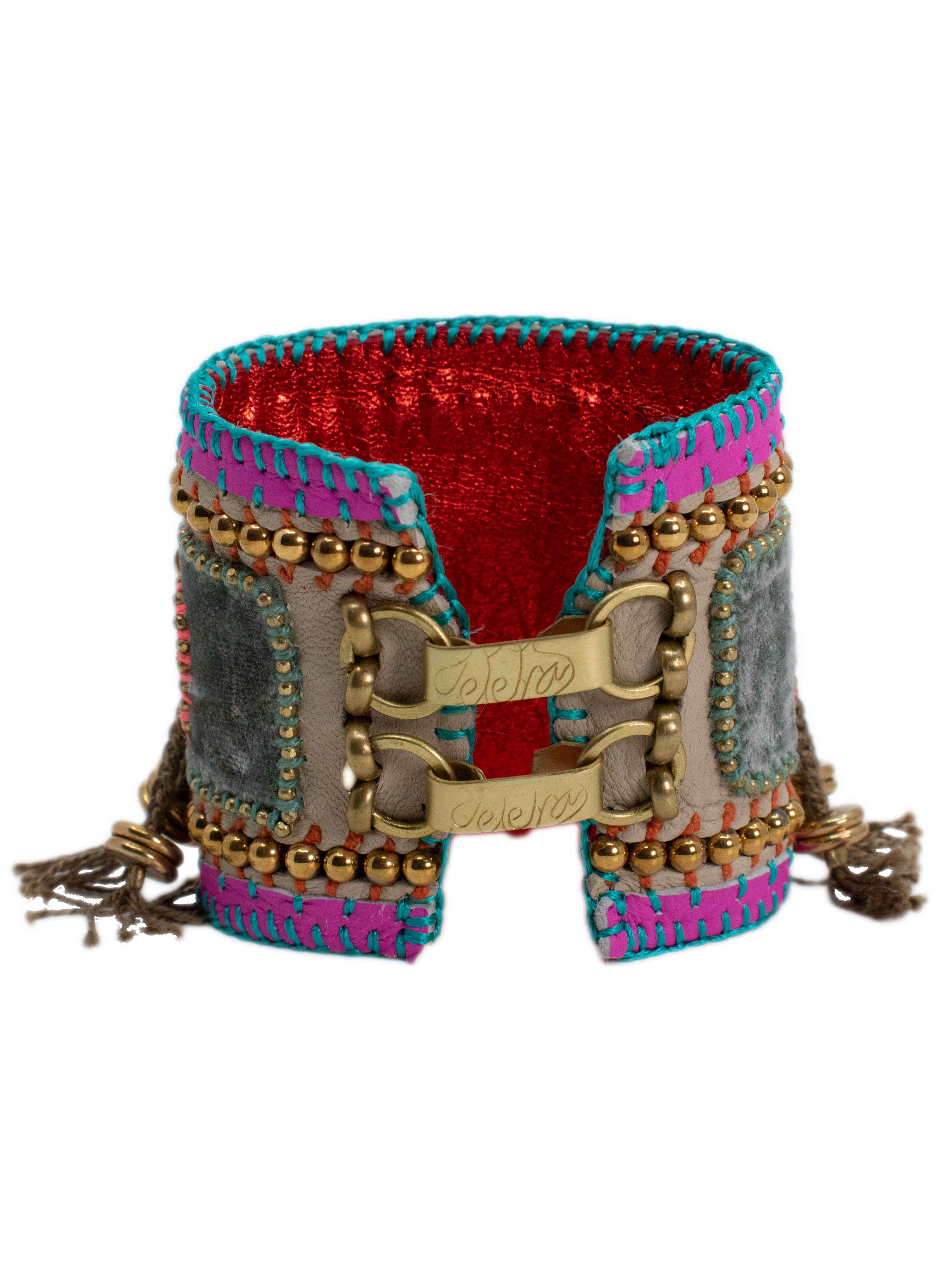 Leather Bracelet with Cosmic Eye