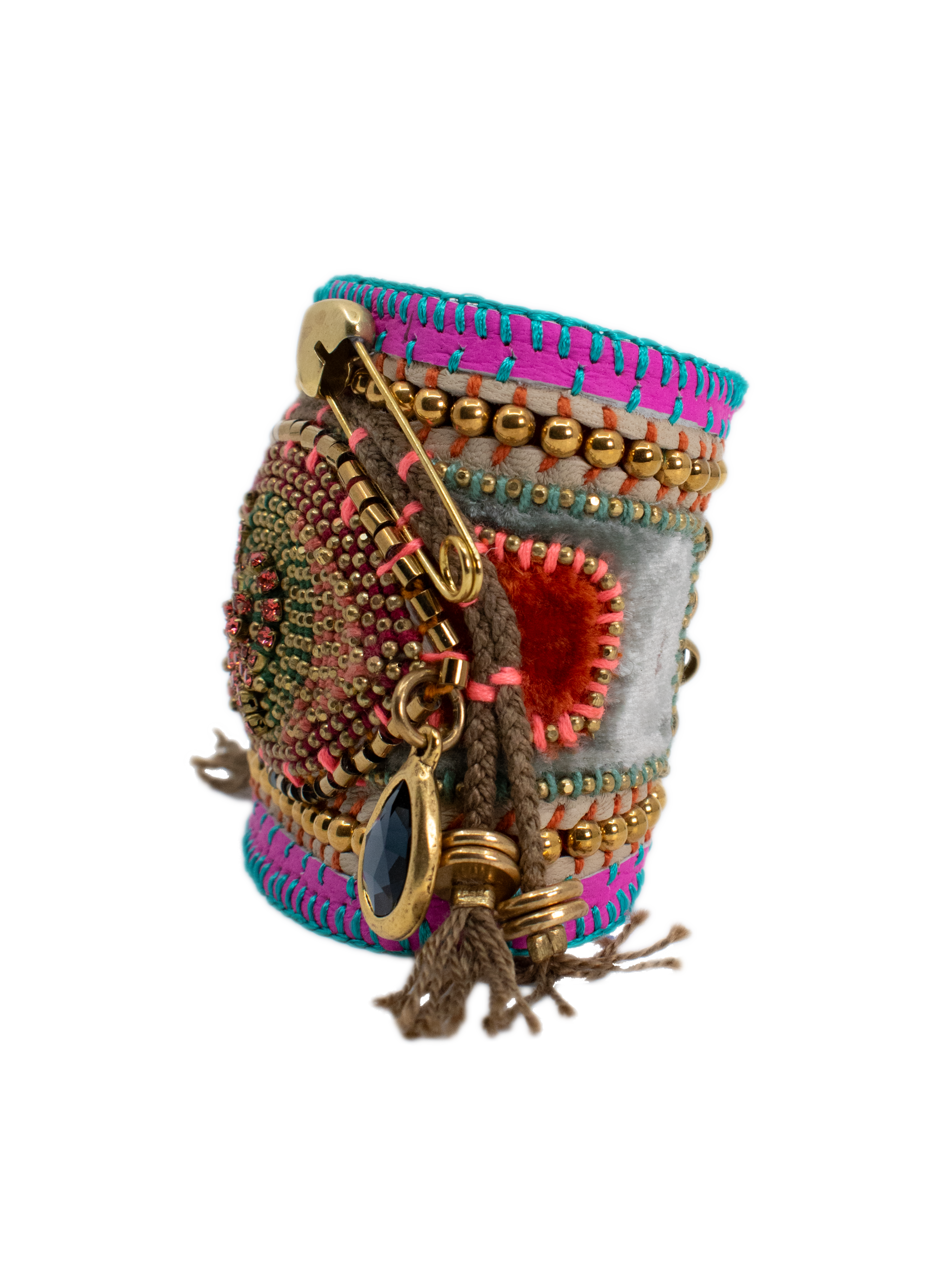 Leather Bracelet with Cosmic Eye