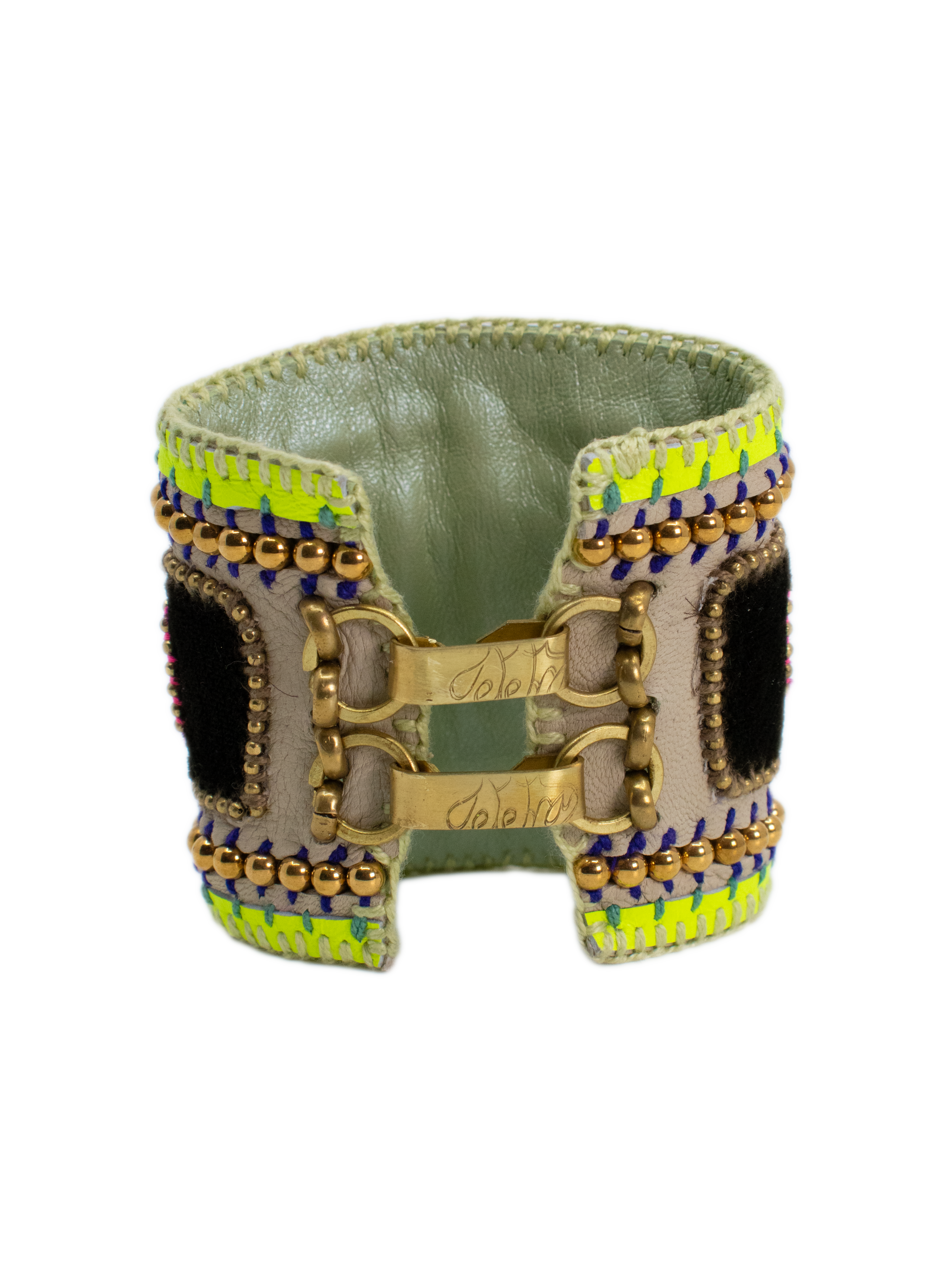 Leather Bracelet with Butterfly