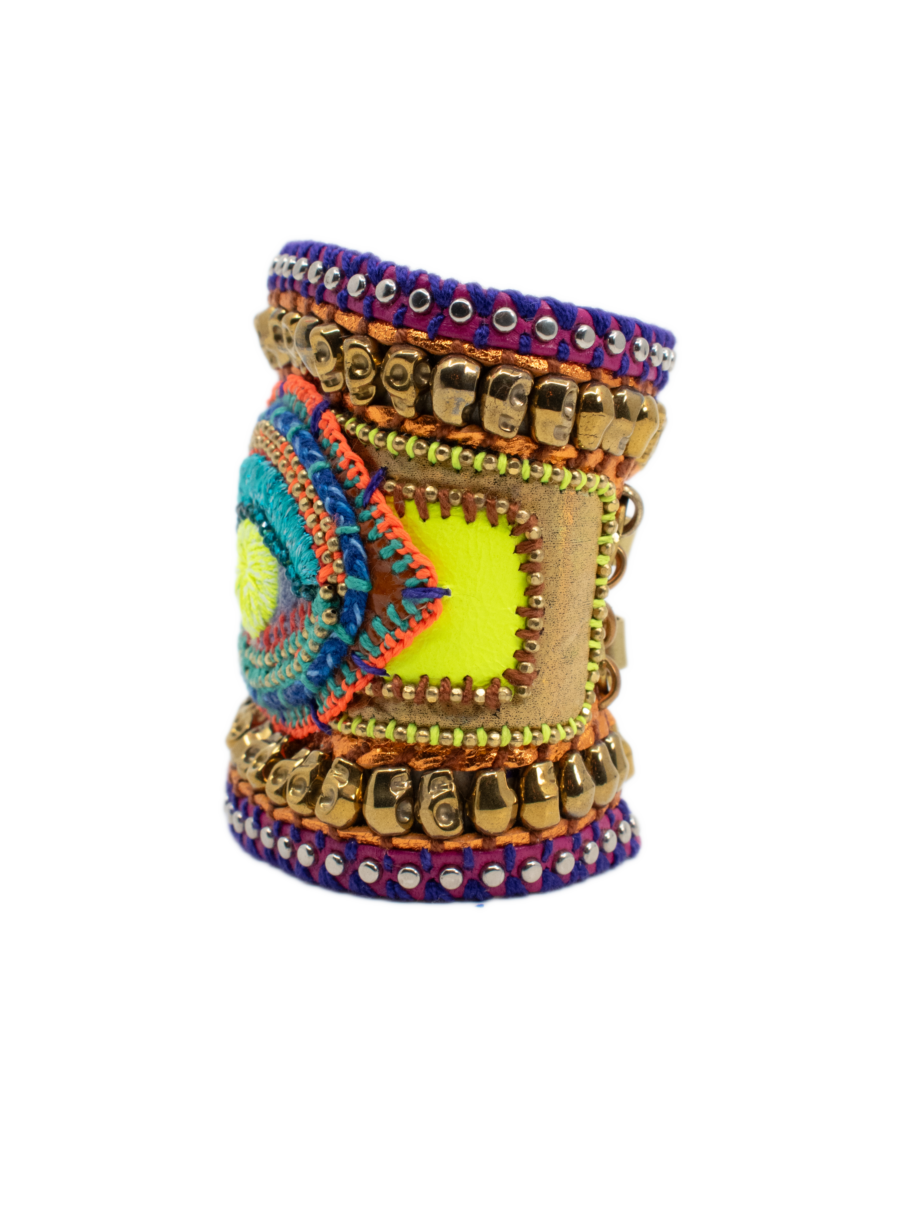 Cosmic Hand Swend Leather Eye Bracelet "Grateful Dead Inspired"