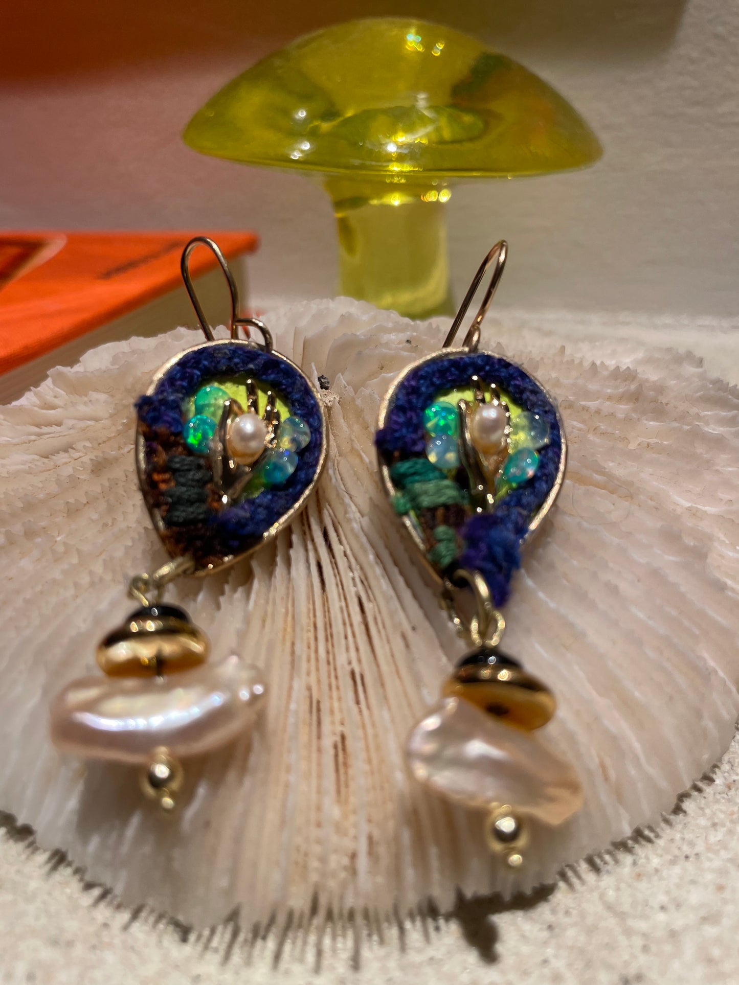 La Mano de Magritte Opal Earrings