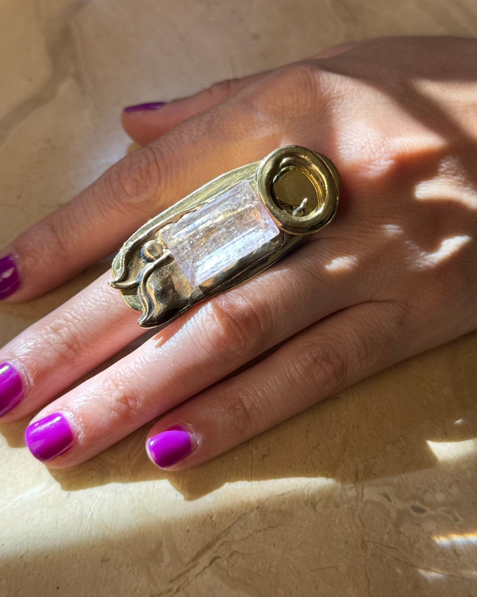 "Kinetic Plate" Ring