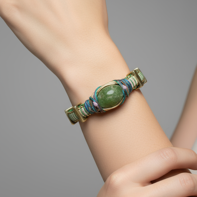 Sushi Bracelet - Green with Vesuvianite