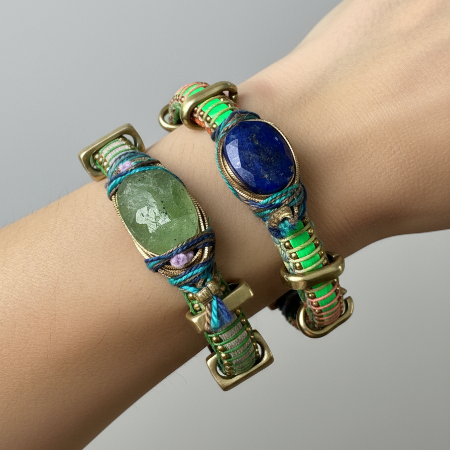 Sushi Bracelet - Green with Vesuvianite