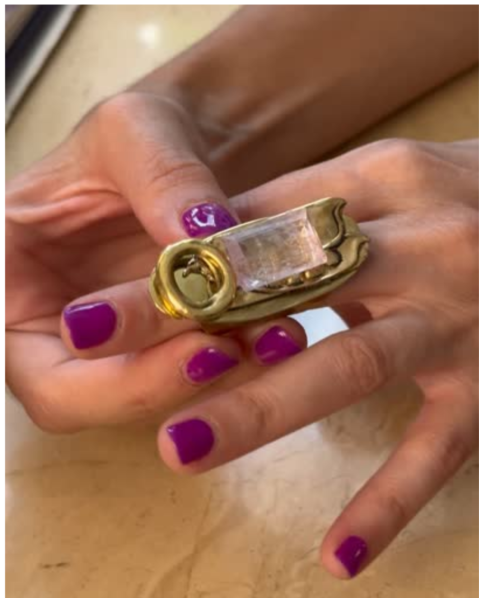 "Kinetic Plate" Ring