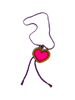 Lariat Necklace with a Heart