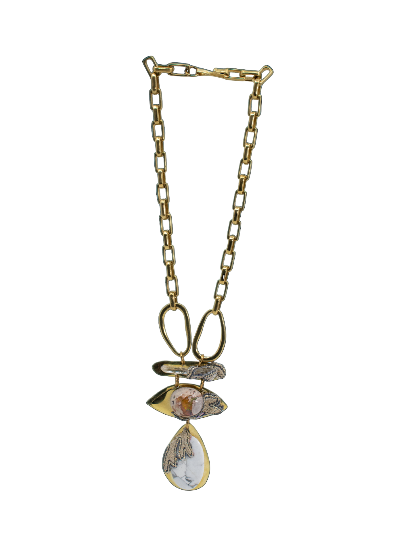 Mexican Opal Chain Necklace