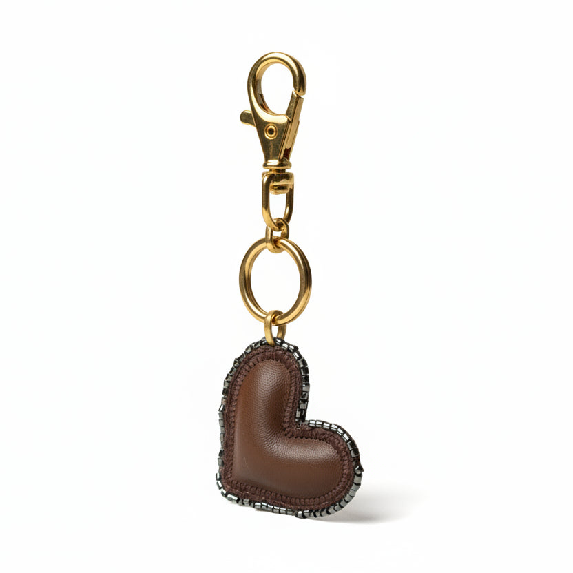 Bag Charm #7.  2026 Power Heart – Crystal Quartz