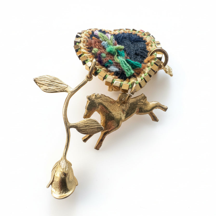 Heart & Brass Menagerie Earrings