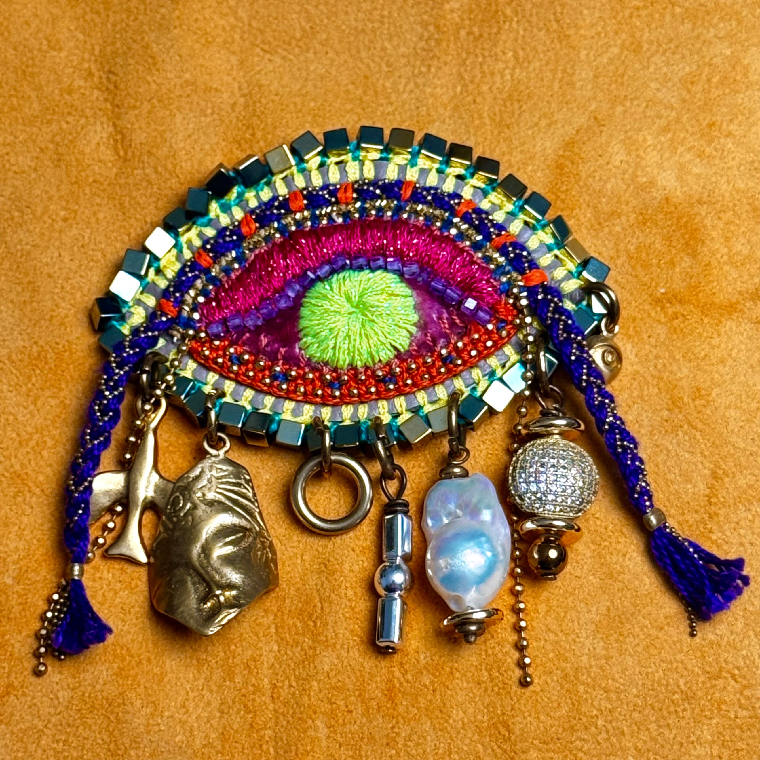 Cosmic Eye Statement Brooch — Handmade by Lorena Medinilla | De Petra