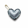Heart Pin — Hematite Leather & Citrine Quartz  7 variants Handmade by Lorena Medinilla