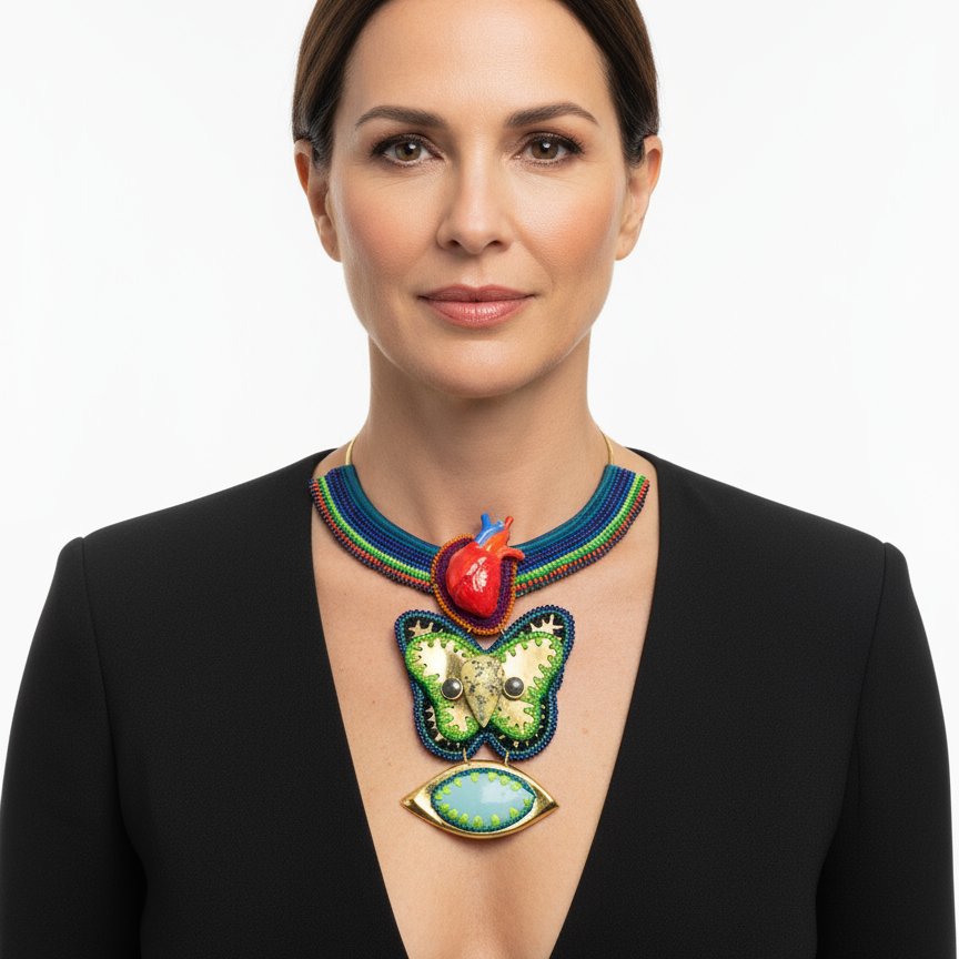 Et Papillon Art Necklace