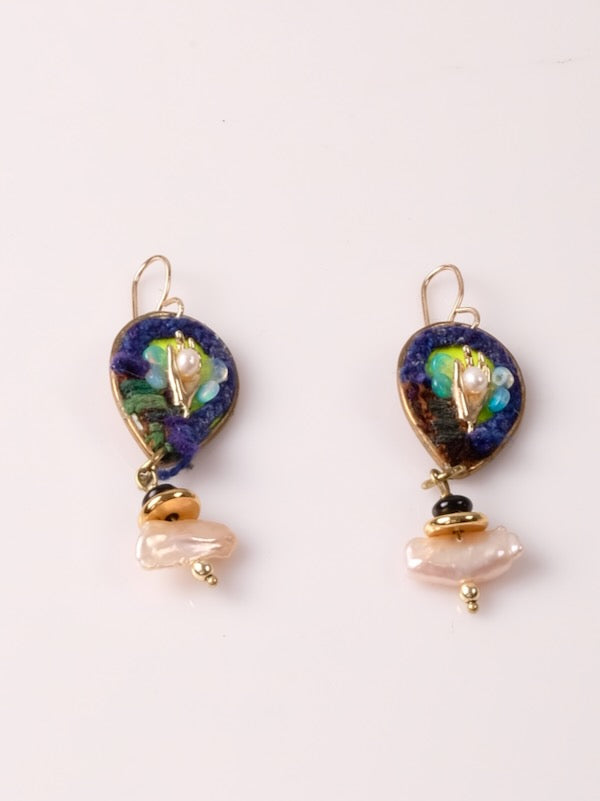 La Mano de Magritte Opal Earrings