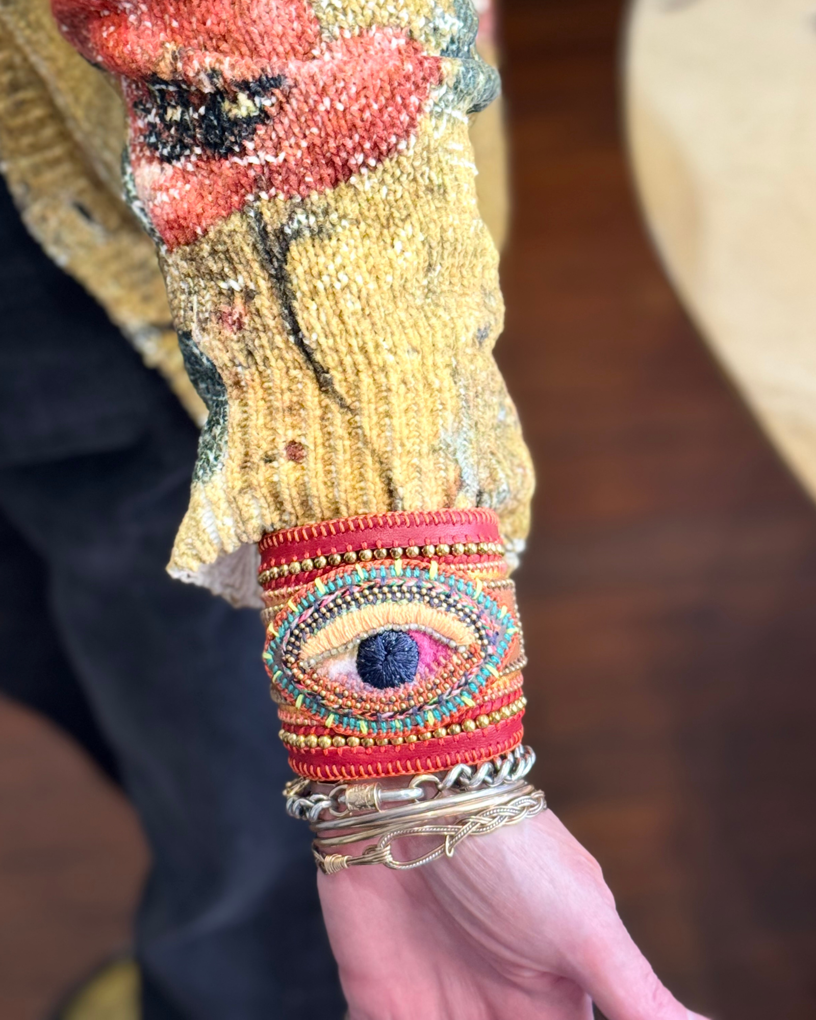 The "Feminine Force" Leather Cuff Bracelet