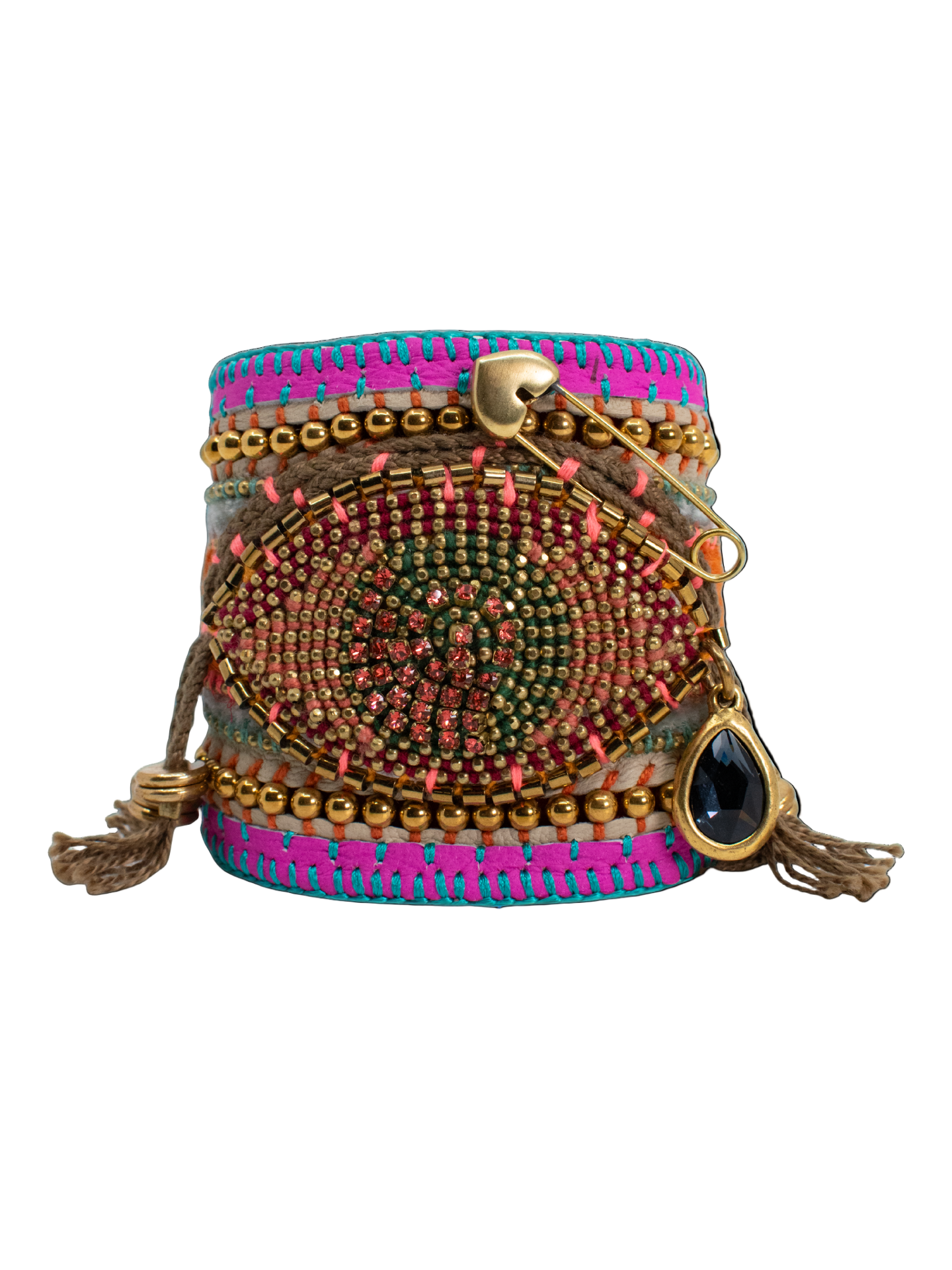 Leather Bracelet with Cosmic Eye