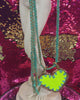Lariat Necklace with a Yellow Heart