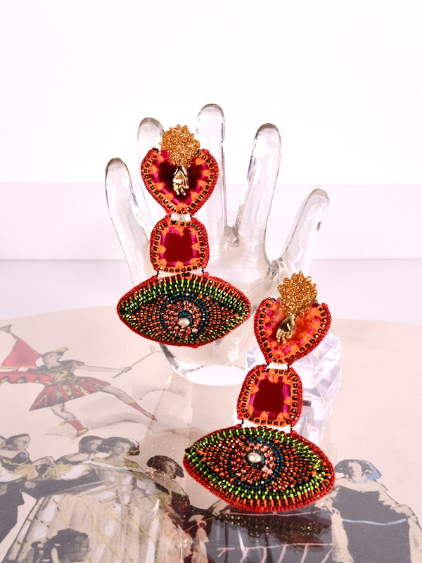 Art jewelry hand made in Houston by De Petra , creation made possible for fashion icon Lorena Medinilla